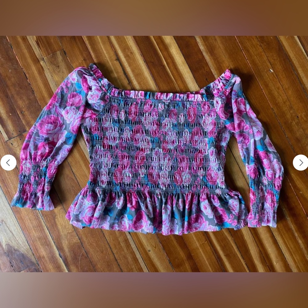 3x Off Shoulder Floral Top Torrid - Picture 2 of 4